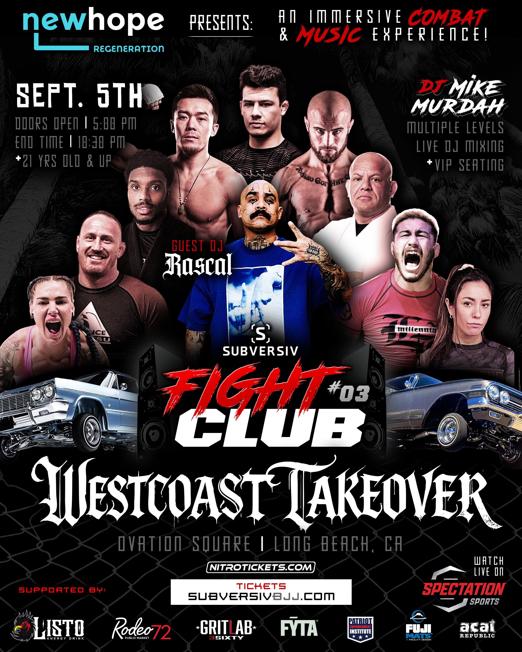 Subversiv Combat Jiu Jitsu Fight Club #002 Long Beach, CA–Get Your Tic ...